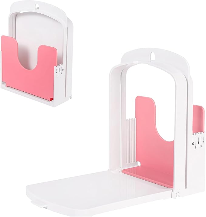 Bread Slicer for Homemade Bread with Thickness Guide - 5 Settings, Foldable & Wall-Mountable for Space-Saving Storage, Perfect for Toast & Cheese!