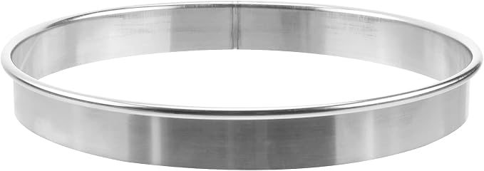 DOITOOL 7 Inch Cookie Cutter Round Cake Ring Stainless Steel Pizza Saucing Ring Large Biscuit Mold Pastry Tool for Baking Doughnut Cutting Mousse Dessert Making
