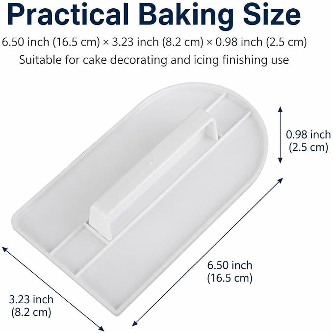 2 Fondant Smoother Cake Decorating Tool Cake Icing Smoother Baking Fondant Polishing Tool Cake Surface Finishing Tool White Plastic Cake Decorating Accessory