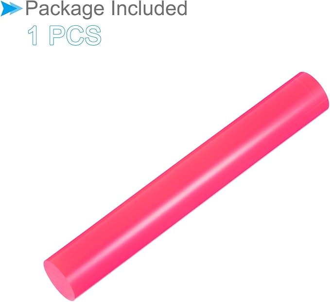 Acrylic Clay Roller, 7.28 Inch Length 1 Inch Dia., Acrylic Non-Stick Rolling Pin Roller Rose Red - (Applications: for Shaping Sculpting)