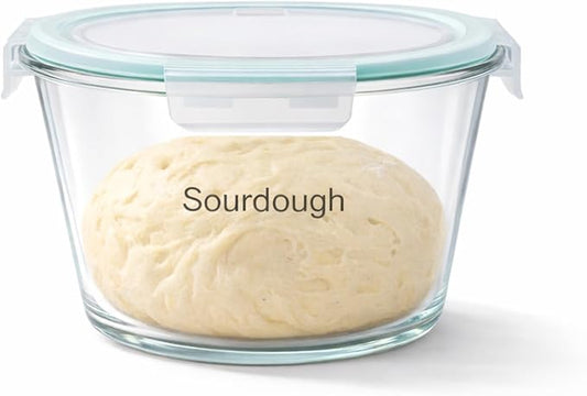 2.1 Liter Sourdough Starter Jar,Sourdough Bread Baking Supplies,Fermentation Jar,Sour Dough Tools,Glass Storage Containers With Airtight Lids,Large Pickle Jars Wide Mouth,Kitchen Storage Container