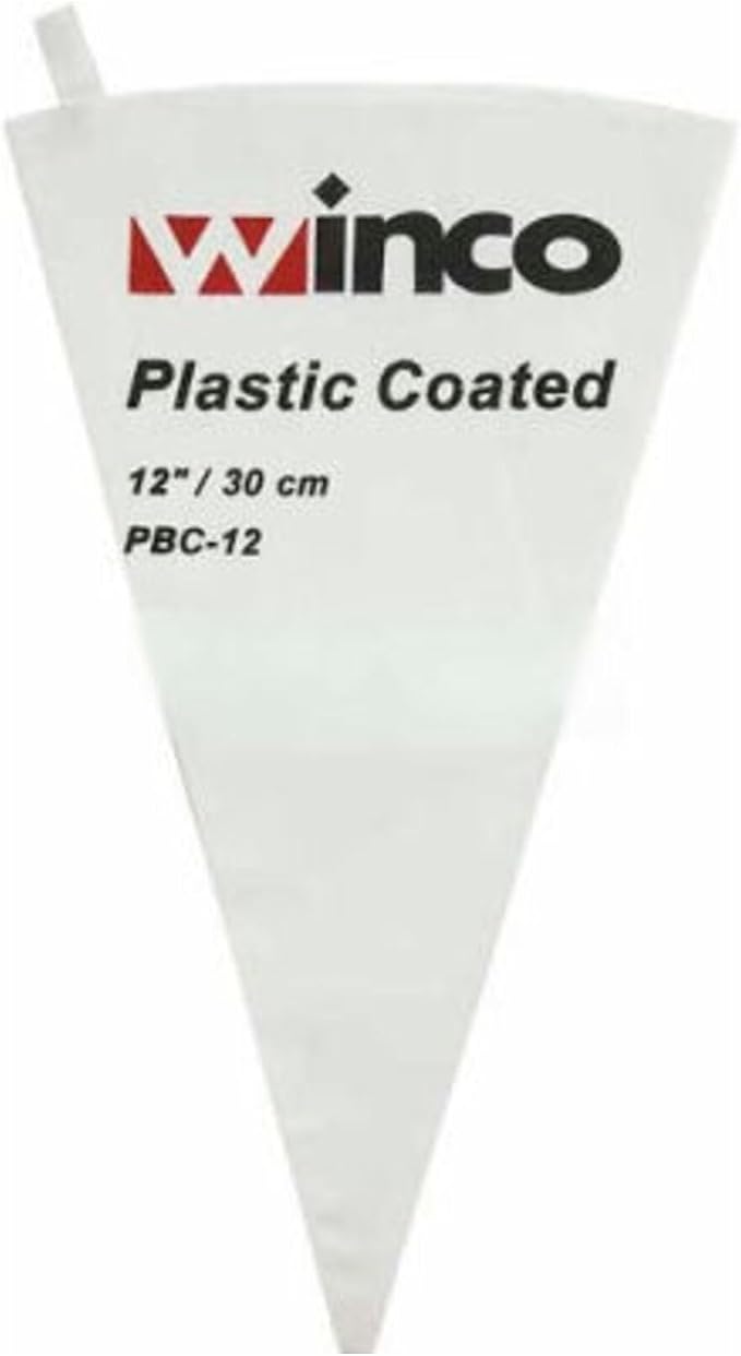 Winco Pastry Bag Cotton with Plastic Coating, 12-Inch