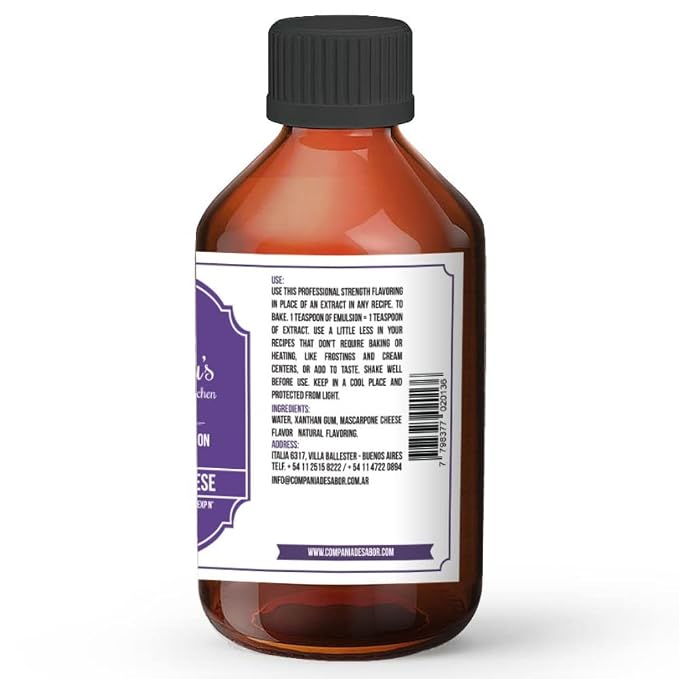 Gusteau's - Cream Cheese Flavor Bakery Emulsion, 4 fl oz (100ml) Alcohol Free, Sugar Free, Kosher (Cream Cheese)