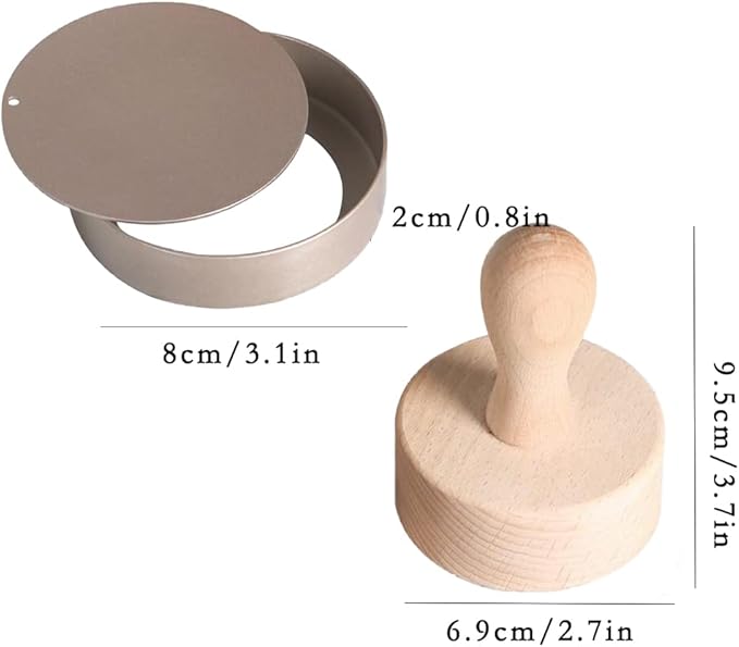 KALAIEN 4 Packs Mini Tart Pans with Removable Bottom 3” Reusable Non-Stick Egg Tart Mold with Tart Tamper for Cheesecake Muffin Pan