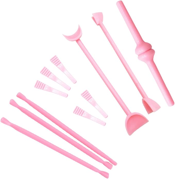 Cake Decor 11 pcs Mould Kit Sculpting Modeling Craft Decorating Plastic Baking Carving Cake Tool Sugar Cutter Cooking Eye Crafting Lace Tools Printing Fondant Dotting Cake Decorating