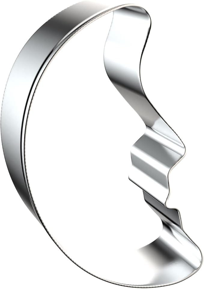 Crescent Moon Cookie Cutter Set - 5 inch, 4 inch, 3 inch, 2 inch - 4 Piece Celestial Cookie Cutters Shapes Molds - Stainless Steel