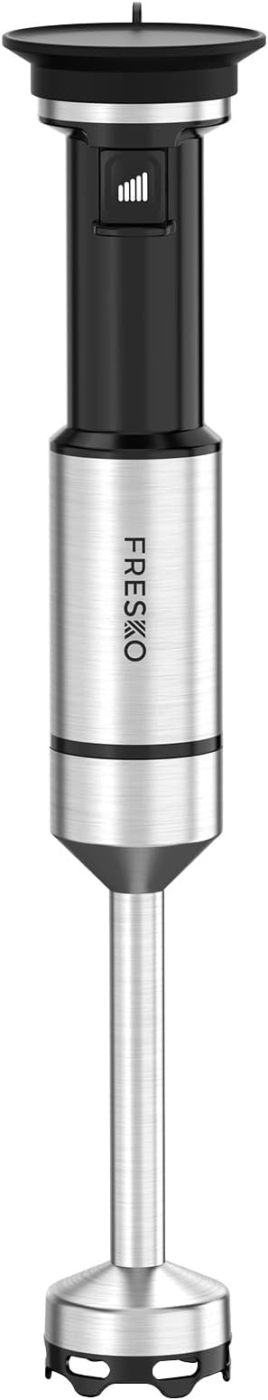 FRESKO Immersion Blender Handheld, Corded Hand Blender with Trigger Variable Speed, Anti-Scratch Stainless Steel Shaft, Stick Mixer for Soups, Shakes, Baby Food & Puree