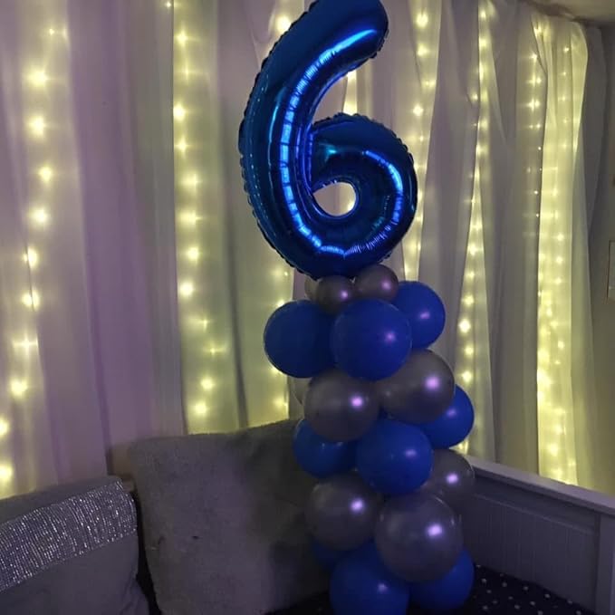 Night Blue 7 Balloon, Number Balloons 40 Inch, 7th Birthday Decorations for Girls Kids, Party Decoration for Women, Number 7 Balloon