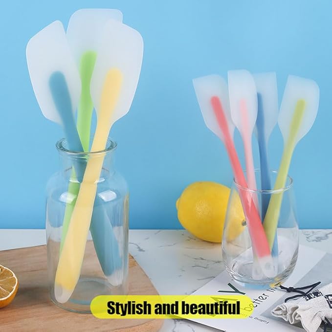 3 Pcs Silicone Spatula,8.2 Inch Heat-Resistant Spatula,Non-stick Rubber Spatulas, Baking Mixing Tool (Small)