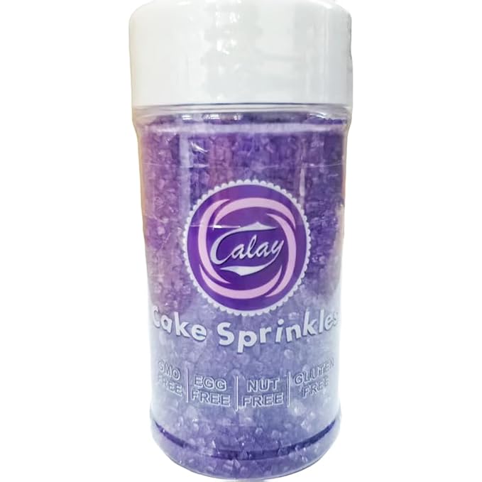 Senchanting Violet Sanding Sugar Sprinkles, Edible Crystal Light Purple Sanding Candy Sugar for Cake Decorating Wedding Party Baking Cupcake Cookie Ice Cream Decoration Supplies 90g/3.2oz