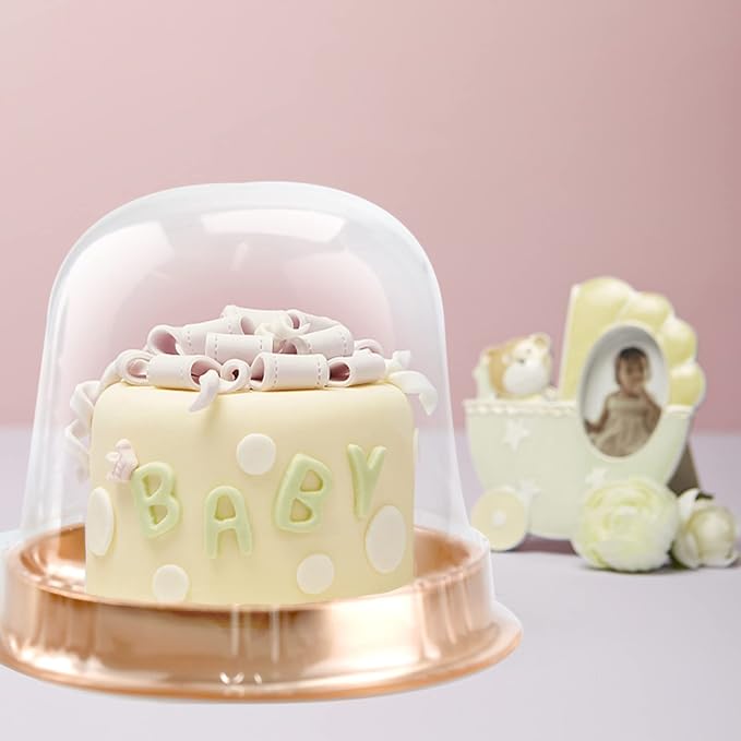 Clear Plastic Cupcake Container,25 PC Diameter 5.3 in Height 4.2 in Muffin Pod Dome Disposable Individual Box Single Holders With Lid for Wedding Birthday Christmas Halloween