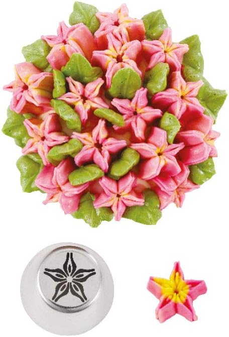 11 Pieces Stainless Steel Icing Tips Set, 8 Medium Russian Tulip Pastry Cupcake Dessert Piping Nozzle,1 Cleaning Brush,1 Ruffle Tip,1 Small Leaf Icing Tip for Cake Decorations