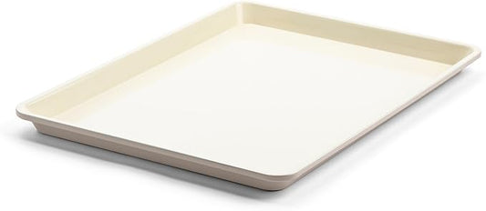 GreenLife Bakeware 18” x 13” Half Cookie Sheet Baking Pan, Non-Toxic PFAS-Free Healthy Ceramic Nonstick, Oven Safe to 450°F, Easy Release, Even Heating, Easy Clean, Taupe