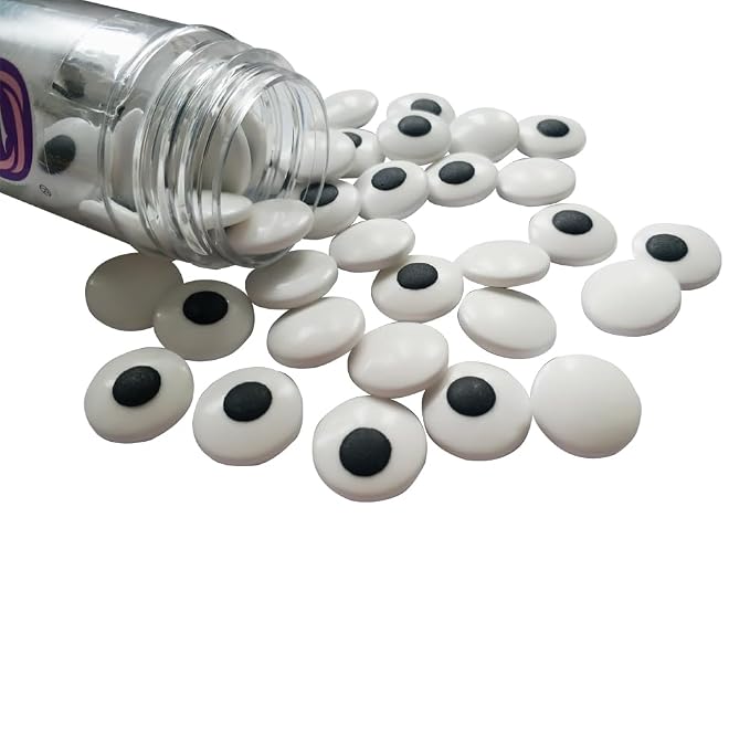 2 Bottles Candy Eyes Eyeballs - Cake Cupcake Toppers - Edible Baking Decorations for Cupcakes, Cakes, Cookies - Halloween, Christmas, Easter, and Edible Art Project Candy 153g/5.4oz(Two Size Mixed)
