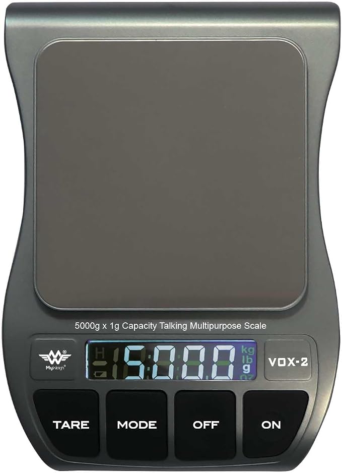 My Weigh SCMVOXEVOL 5000g by 1g Talking Kitchen Scale, Silver