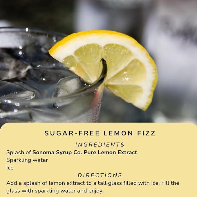 Sonoma Syrup Co Pure Lemon Extract 4 oz | for Baking | Hand Crafted in the USA