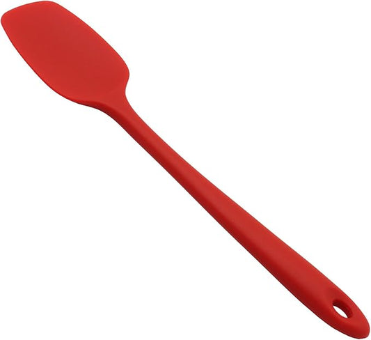 11in Heat Resistant Silicone Spatula,High Temp Flexible Kitchen Scrapers Food Grade Bowl Scrapers,Seamless Baking Supplies Scratch-Proof for Scraping Non-Stick Pans Cooking(Red2)