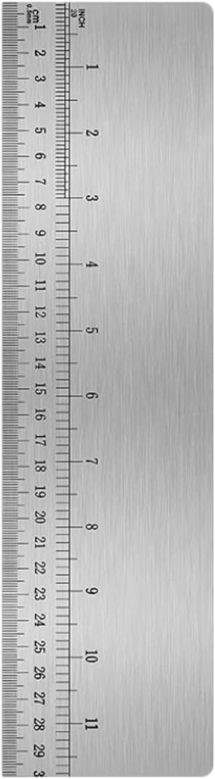 Cake Scraper Smoother, 12 Inch Stainless Steel Icing Smoother with Inch and CM Scale, Metal Cake Tool for Buttercream, Fondant, and Frosting