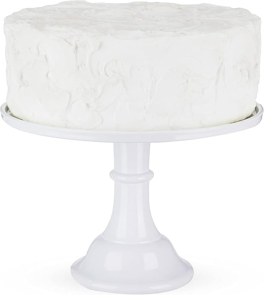 Twine Melamine Cake Stand, Cupcake Display Home Decor Food and Dessert Serving Accessory, 11.5 x 8 Inches, White, Set of 1