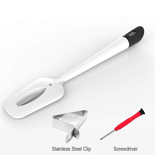 Efeng Digital Candy Thermometer Spatula Thermometer Meat Thermometer with Pot Clip & 9" Probe – Fast Instant Read Digital Food Thermometer for Candy Chocolate Jam Meat, BPA Free Silicon Frying