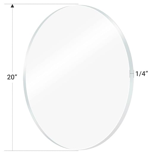 1 Pieces 1/4" Round Plexiglass Sheet, 20 Inch Diameter Clear Acrylic Circle, Round Cake Disk Acrylic Sheet, Plexiglass Table Top, Acrylic Backdrop