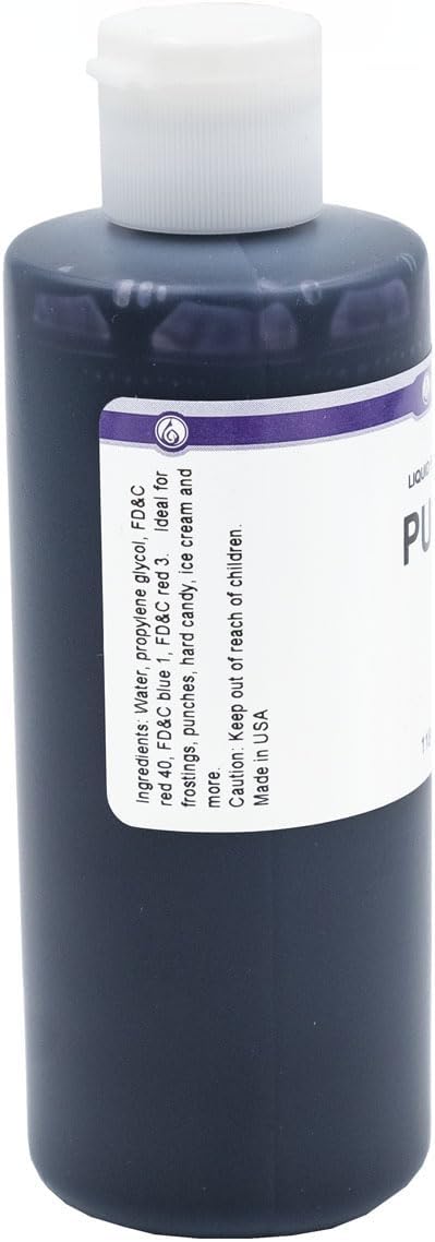 LorAnn Purple Liquid Food Coloring, 4 Ounce Bottle