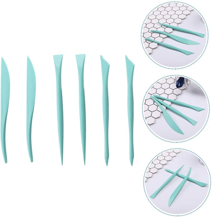 Ciieeo 2sets Fondant Modeling Tool Set Cake Decorating Kit for Sculpting and Baking for Home Bakers and Professionals Green Material