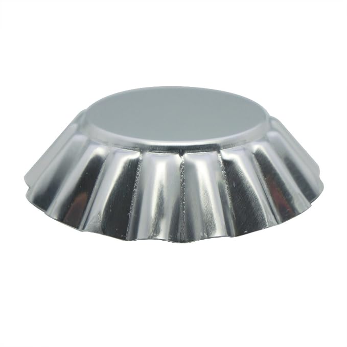 MYStar 3.15" (8 cm) Fluted Design Round Shape Non-stick Aluminum Tart Mold, Mini Pie Tin, Tartlet Pan, set of 20