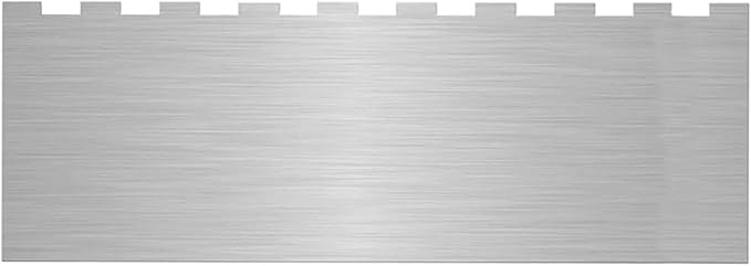 8.7 Inch Stainless Steel Cake Scraper, Sided Patterned Edge Stripe Edge Smoother Scraper Cake Decorating for Mousse Butter Cream (Style 1)