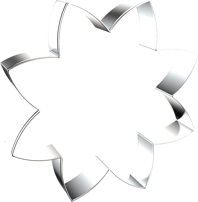Sunflower Cookie Cutter Set - 5 inch, 4 inch, 3 inch, 2 inch - 4 Piece Mother’s Day Flowers Cookie Cutters Shapes Molds - Stainless Steel