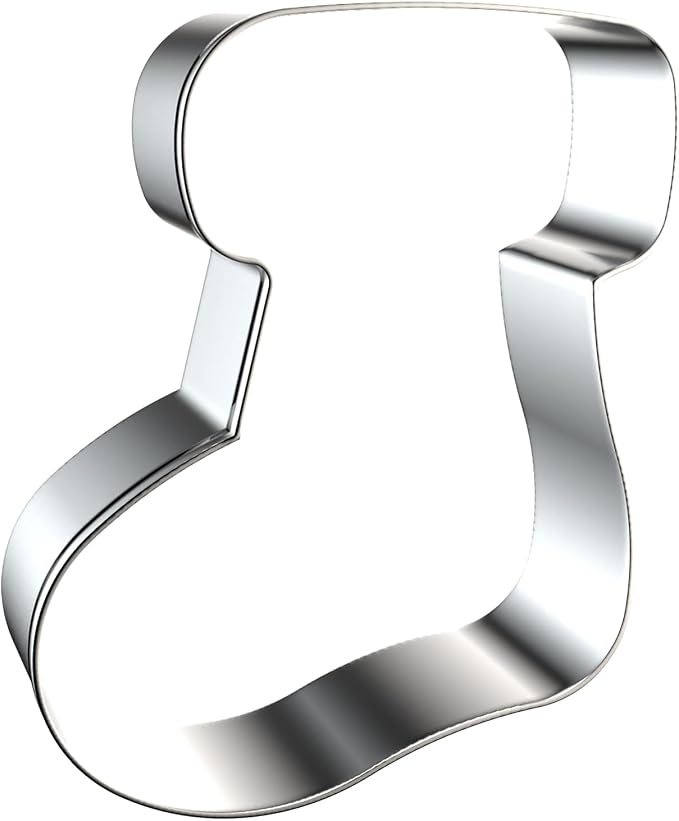 Christmas Stocking Sock Cookie Cutter Set for Winter Holiday Baking, 5/4/3/2 inch, 4 Piece, Stainless Steel