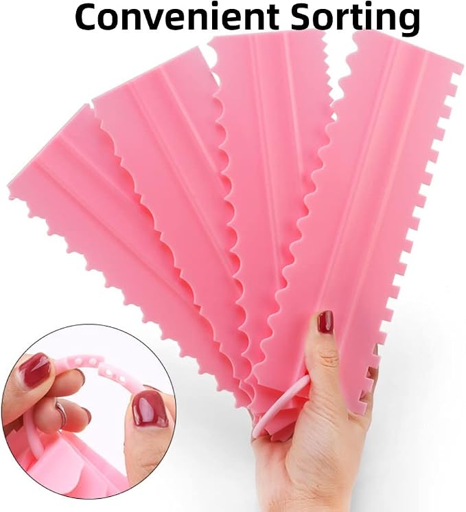 11 Pcs Cake Scraper Set Cake Edge Scraper Cutters with Adjustable Butter Smoothing Cream Scraper Tool Cake Decorating Comb Icing Smoother for Cake Cream Baking Decorating