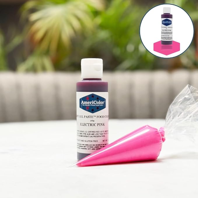Americolor Soft Gel Paste Food Color, 4.5-Ounce, Electric Pink