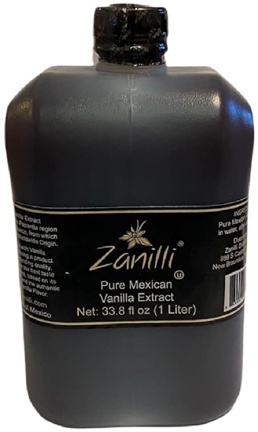 Zanilli Mexican Vanilla Extract - 33.8fl oz - Papantla Mexico Pure Vanilla Extract for Baking - No Sugar Added - Gluten Free