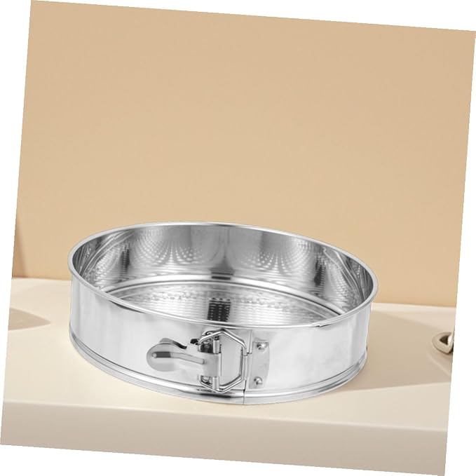 Springform Cake Pan 9-inch Stainless Steel 304 Leakproof Cheesecake Mold with Locking Spring Clip for Home Baking and Roasting