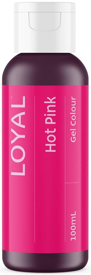 Loyal Gel Food Coloring | Vibrant Color for Buttercream, Fondant, Royal Icing, Gum Paste, Marzipan and Cake Batter | Gel-Based Concentrated Food Dye - 100ml Hot Pink