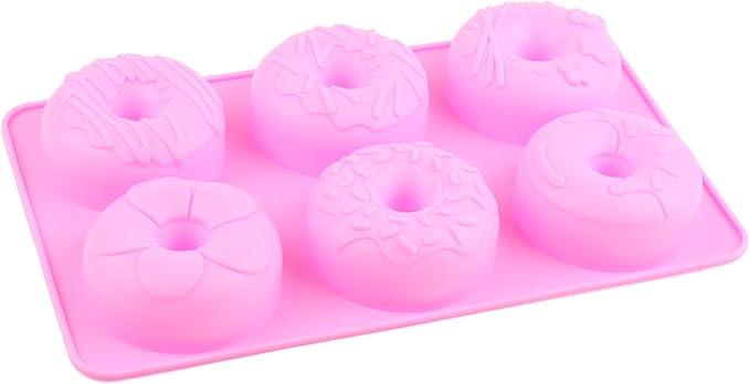 Donut Silicone Chocolate Molds Pattern Doughnut Candy Mold | 6 Cavity For Candy Chocolate Cake Decoration