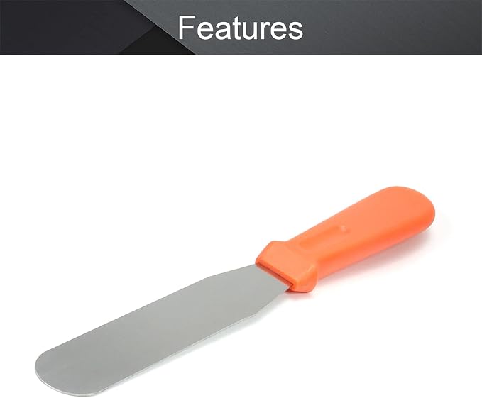 Utoolmart Straight Icing Spatula Stainless Steel 6 Inch Baking Cake Decorating Frosting Spatulas Stripping Tool Gifts for Christmas 1Pcs