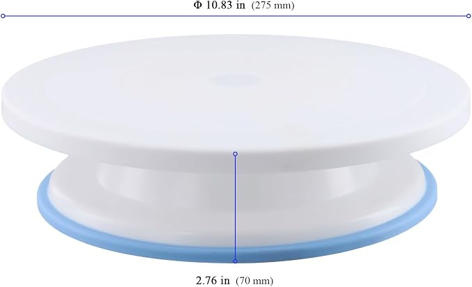 2 Pack 11 Inch Rotating Cake Turntable for Decorating, Smooth Cake Revolving Spinner Stand, Cake Stand for Baking Decorating Display