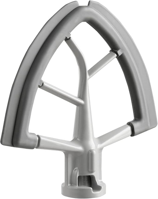 Flex Edge Beater for KitchenAid Tilt-Head Stand Mixer | 4.5-5 Quart Flat Beater Paddle with Flexible Silicone Edges Bowl Scraper, Grey