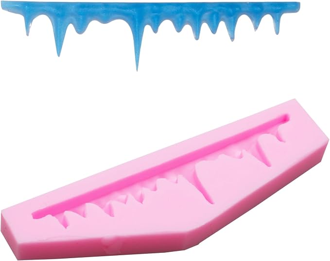 Cake Mold Baking Accessories 3D Icicles Silicone Fondant Mold for Chocolate Cake Decoration Candy Cupcake Topper Cake Polymer Clay Crafts Epoxy Resin Native American
