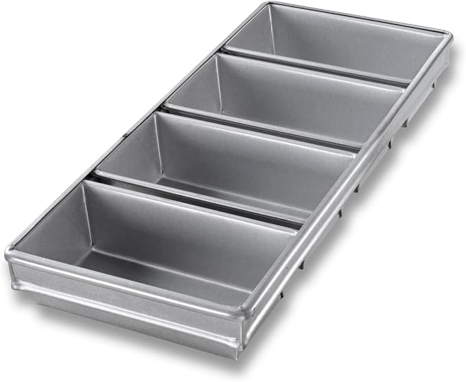 Chicago Metallic Bakeware Aluminized Steel 4-Strap Bread Pans w/ Glaze
