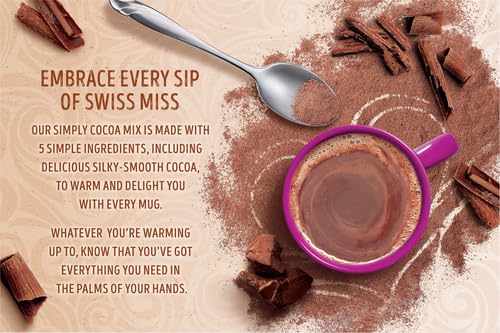Swiss Miss Simply Cocoa Dark Chocolate Flavored Hot Cocoa Mix, 8 Count Hot Cocoa Mix Packets