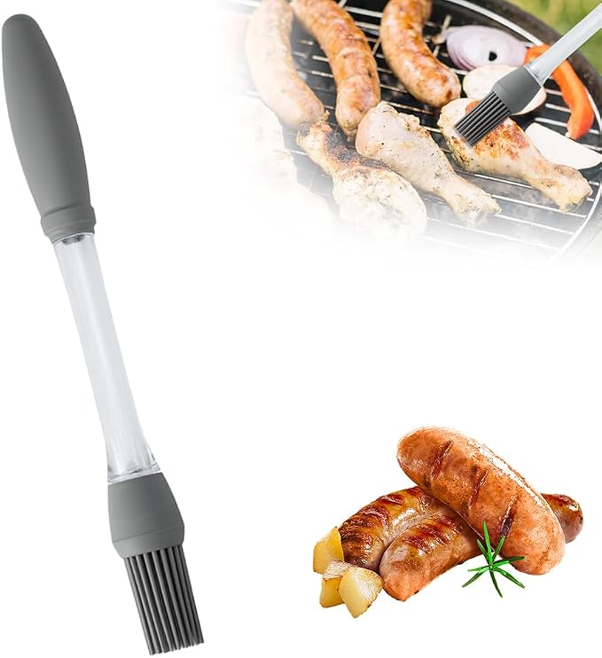 Silicone Oil Brush Basting Pastry Brush for BBQ Grilling Baking, 2025 New Heat Resistant Spread Oil Butter Sauce for Cooking, for Kitchen Gadget Home Outdoor Use (1 Pcs)