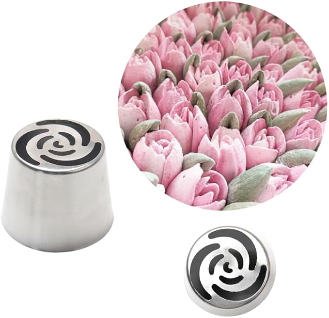Extra Large Russian Piping Tip, Stainless Steel Flower Piping Tips Floral Icing Nozzles for Cake Decorating, Frosting, Cream Flower DIY Cookies