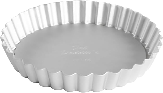 Fat Daddio's PFT-65 Round Fluted Tart Pan, 6.5 x 1 Inch