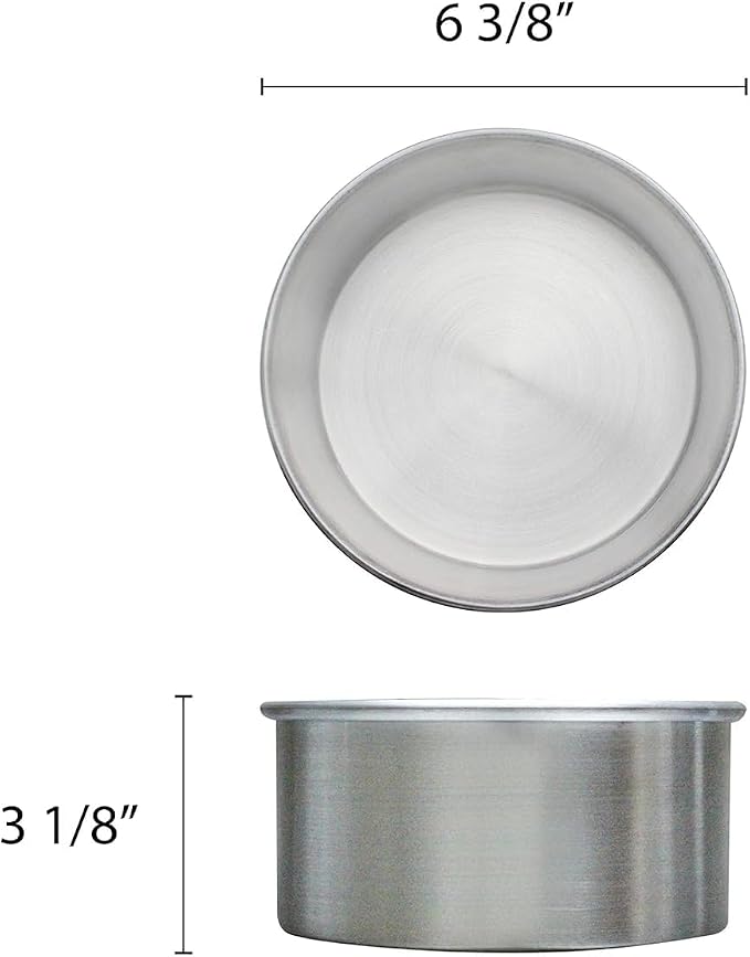TrueCraftware- 6" X 3" Aluminum Round Layer Cake Baking Pan 1.0MM- Bakeware for Cake Pizza Layer Cake Pans Easy Releasing Cake Baking Round Pans Tin Cheesecake Mold for Home Kitchen Restaurants