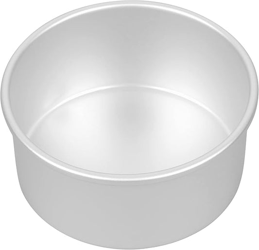 Wilton 6 in. Round Cake Pan, 3 in. Deep Aluminum Bakeware for Tall Cakes, Rust-Resistant, Even Heating, Professional Quality