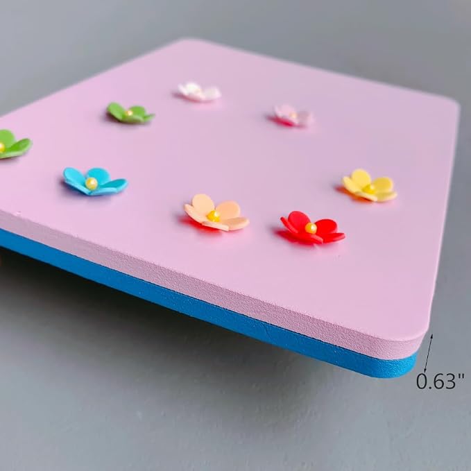 Fondant Flowers Foam Pad Sugarcraft Sponge Mat to Roll/Shape Clay Floral Petals 5 Holes Drying Mat, Fondant Cake Creating/Modeling Tool