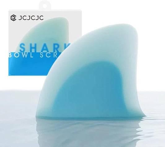 “Shark Fin” Bowl Scraper, Flexible Silicone Dough Scraper | Award-winning Design, Food-grade Silicone, Ergonomic Grip, Stands Upright, Curved Edges, Multipurpose Tool, Dishwasher Safe